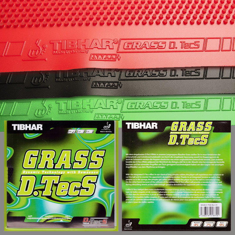 Table Tennis Rubber Anti Spin - TIBHAR Grass D.TecS Table Tennis Rubber