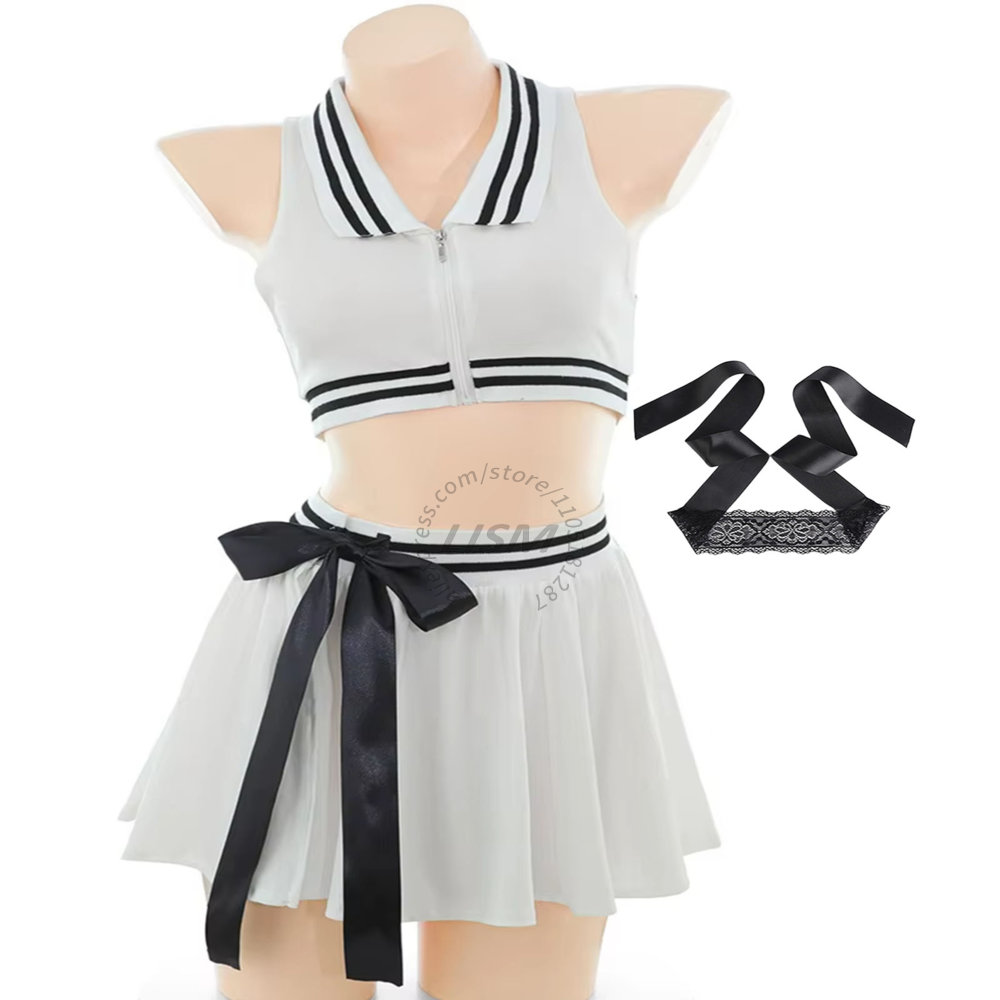 Table Tennis Jacket - LISM White Tennis Girl Cheerleader Cosplay