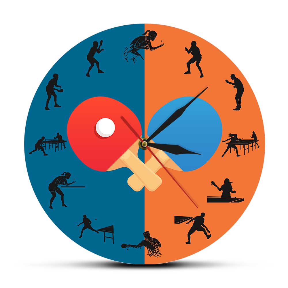 Table Tennis Dimension - Pingpong Game Player Silhouette Printed Wall