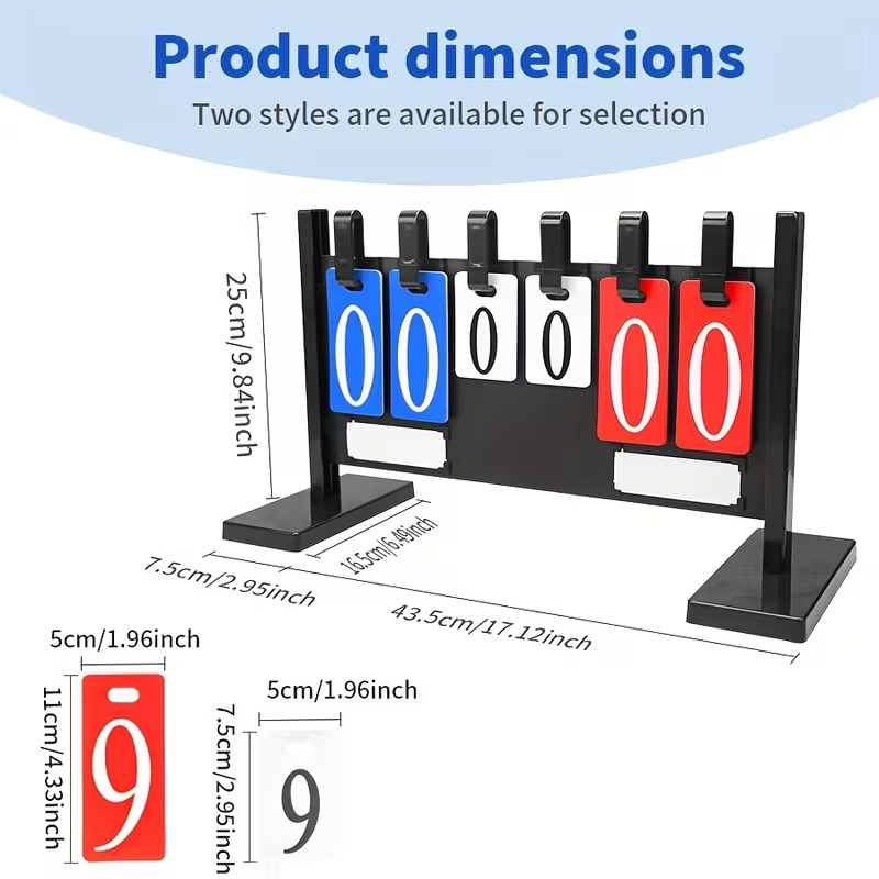 Portable Manual Flip Scoreboar - Table Tennis Dimension recension och pris